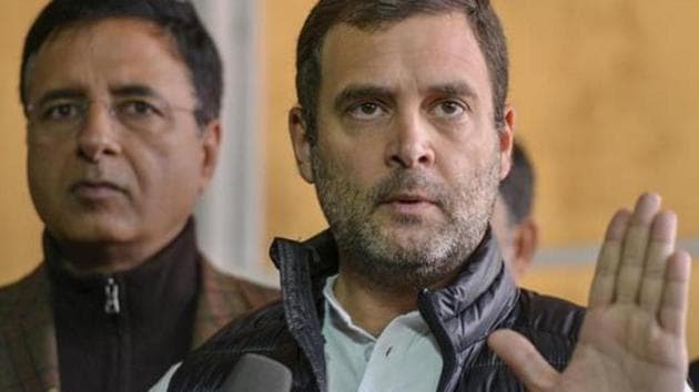 Congress president Rahul Gandhi addresses media regarding the alleged scam in Rafale deal during the Winter Session of Parliament in New Delhi. (AP file photo) Congress president Rahul Gandhi addresses media regarding the alleged scam in Rafale deal during the Winter Session of Parliament in New Delhi. (AP file photo)