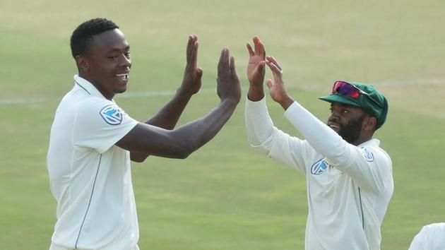South Africa's Kagiso Rabada celebrates a wicket. (REUTERS) South Africa's Kagiso Rabada celebrates a wicket. (REUTERS)