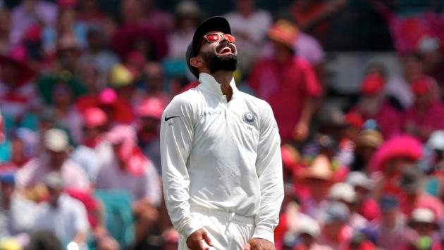 India's captain Virat Kohli reacts after fielding the ball during the third day's play of the fourth and final cricket Test between India and Australia at the Sydney Cricket Ground on January 5, 2019(AFP)