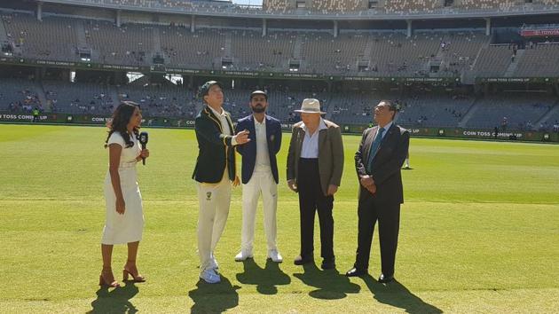 File image of India skipper Virat Kohli and Tim Paine at the toss. (BCCI) File image of India skipper Virat Kohli and Tim Paine at the toss. (BCCI)
