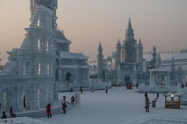 Visitors look at ice sculptures during the festival. “It’s like Disneyland, Disneyland in winter,” said the 22-year-old from the northern province of Hebei. (Fred dufor / AFP) Visitors look at ice sculptures during the festival. “It’s like Disneyland, Disneyland in winter,” said the 22-year-old from the northern province of Hebei. (Fred dufor / AFP)