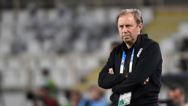 Milovan Rajevac looks on during the 2019 AFC Asian Cup match between Thailand and India. (AFP) Milovan Rajevac looks on during the 2019 AFC Asian Cup match between Thailand and India. (AFP)