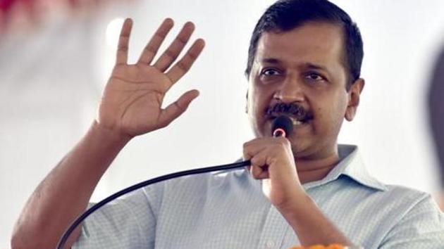 New Delhi, India- Sept 08, 2018: Delhi chief minister Arvind Kejriwal gestures during his address after launching a mega tree plantation drive at Usmanpur village near Shastri park in north-east Delhi, India on Saturday, September 08, 2018. (Sonu Mehta/HT PHOTO) New Delhi, India- Sept 08, 2018: Delhi chief minister Arvind Kejriwal gestures during his address after launching a mega tree plantation drive at Usmanpur village near Shastri park in north-east Delhi, India on Saturday, September 08, 2018. (Sonu Mehta/HT PHOTO)