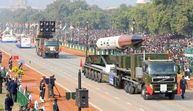 Agni IV missiles displayed during the Republic Day parade in New Delhi. India today has more number of missiles and more accurate ones.(AFP)