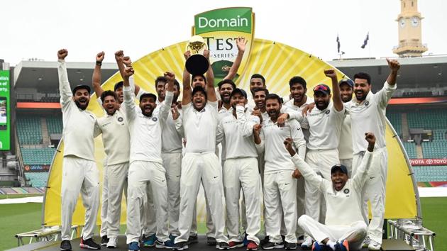 The Board of Control for Cricket in India (BCCI) congratulated Virat Kohli and team for their historic victory against Australia. The BCCI has also announced cash awards for team members, coaches and supporting staff. Captain Virat Kohli said that this win was the biggest achievement of his career and praised his team for sticking together and getting the job done. (Peter PARKS / AFP) The Board of Control for Cricket in India (BCCI) congratulated Virat Kohli and team for their historic victory against Australia. The BCCI has also announced cash awards for team members, coaches and supporting staff. Captain Virat Kohli said that this win was the biggest achievement of his career and praised his team for sticking together and getting the job done. (Peter PARKS / AFP)