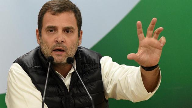 Rahul Gandhi asserted that the primary objective is to defeat Prime Minister Narendra Modi.(Mohd Zakir/HT PHOTO)