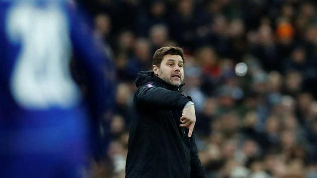 Tottenham manager Mauricio Pochettino reacts during the game against Chelsea. (REUTERS) Tottenham manager Mauricio Pochettino reacts during the game against Chelsea. (REUTERS)