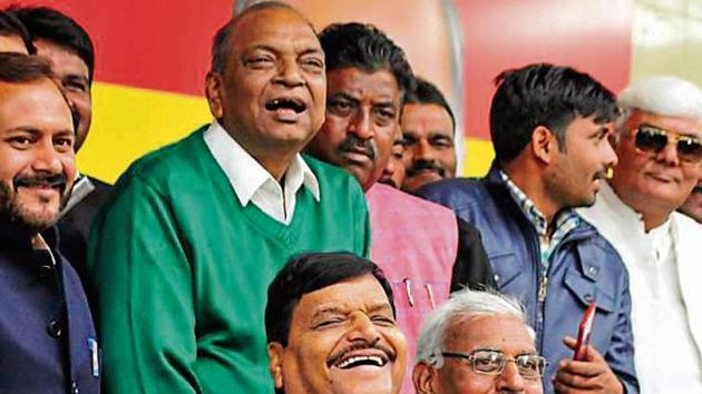 Pragatisheel Samajwadi Party (Lohia) president Shivpal Yadav during a press meet in Lucknow on Wednesday(Deepak Gupta/HT) Pragatisheel Samajwadi Party (Lohia) president Shivpal Yadav during a press meet in Lucknow on Wednesday(Deepak Gupta/HT)