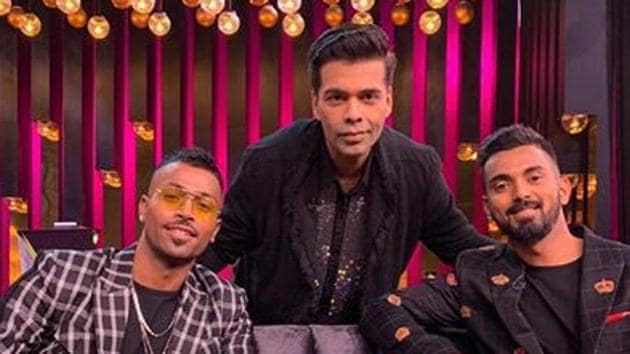 Hardik Pandya and KL Rahul with Karan Johar on Koffee With Karan.