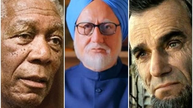 Morgan Freeman as Nelson Mandela in Invictus, Anupam Kher as Manmohan Singh and Daniel Day Lewis as Abraham Lincoln.