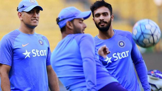 File image of M S Dhoni (left) and Rishabh Pant. (PTI) File image of M S Dhoni (left) and Rishabh Pant. (PTI)
