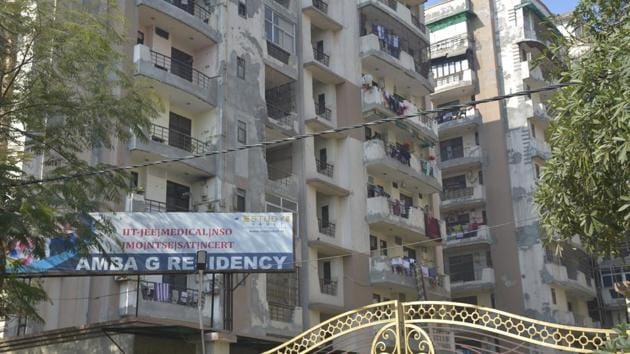 A view of Amba G society at Indirapuram, in Ghaziabad. There are 16 CCTV cameras in the apartment, but only 50% are operational, as the society is under renovation. (Sakib Ali / HT Photo) A view of Amba G society at Indirapuram, in Ghaziabad. There are 16 CCTV cameras in the apartment, but only 50% are operational, as the society is under renovation. (Sakib Ali / HT Photo)