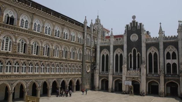 File photo of Mumbai’s St. Xavier's College. Most colleges affiliated to the University of Mumbai started placements in July-August 2018. The interviews will go on until the end of February or March.(HT Photo)