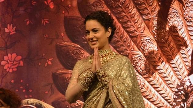 Kangana Ranaut at the music launch of her upcoming film Manikarnika: The Queen Of Jhansi.(IANS)