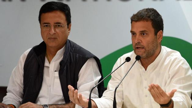 Randeep Surjewala had reportedly refused to contest but was asked by Rahul Gandhi himself to fight the January 28 bypoll, sources said. (Mohd Zakir/HT File Photo) Randeep Surjewala had reportedly refused to contest but was asked by Rahul Gandhi himself to fight the January 28 bypoll, sources said. (Mohd Zakir/HT File Photo)