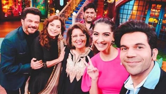 Ek Ladki Ko Dekha Toh Aisa Laga team on the sets of The Kapil Sharma Show.(Instagram)