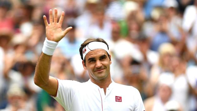 File image of Roger Federer acknowledging the support of the crowd after winning a match at Wimbledon 2019.(Getty Images)