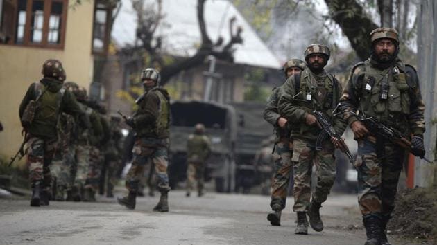 An Army major and a soldier were killed while two other soldiers were injured in an IED blast, suspected to have been planted by Pakistani terrorists along the Line of Control (LoC) in Rajouri district on Friday. (AFP) An Army major and a soldier were killed while two other soldiers were injured in an IED blast, suspected to have been planted by Pakistani terrorists along the Line of Control (LoC) in Rajouri district on Friday. (AFP)