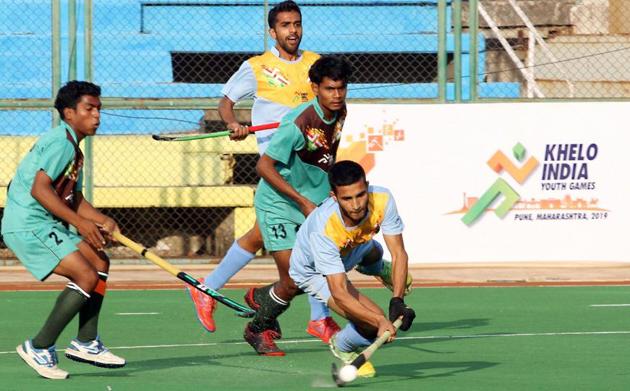 In a one-sided fixture, Haryana toyed with Jharkhand and led 4-1 at the half-time. The margin would have been bigger but for the missed chances by Haryana forwards. (HT PHOTO) In a one-sided fixture, Haryana toyed with Jharkhand and led 4-1 at the half-time. The margin would have been bigger but for the missed chances by Haryana forwards. (HT PHOTO)
