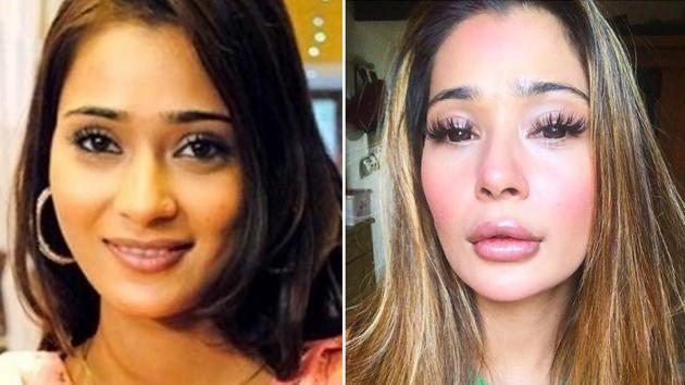 Sara Khan’s new photo (left) has led to a fair share of comment on social media.