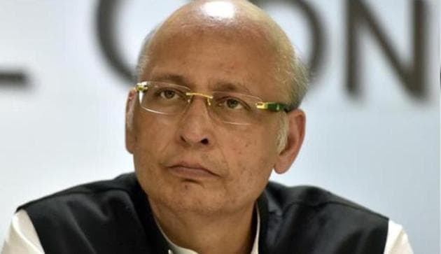 In Delhi, Congress spokesperson Abhishek Singhvi said the objective of all opposition parties should be to defeat the ruling BJP and eliminate “autocracy, misgovernance” at the Centre.(Sonu Mehta/HT PHOTO)