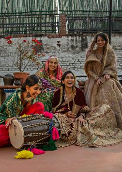 New Delhi, India : (Left to Right) Model Bhavya, Sapna Dutta, Ninja Singh and Deepika Singh pose for the special Lohri feature for HT CITY at 7 Jantar Mantar Road in New Delhi on Thursday 10 January 2019. (Photo: Jasjeet Plaha)