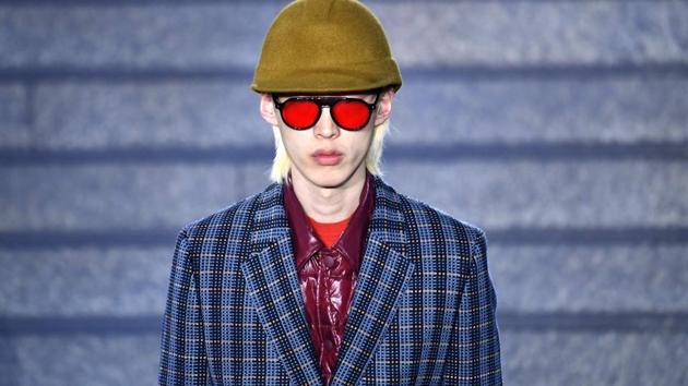 A model presents a creation for fashion house Ermenegildo Zegna during the Men's Fall/Winter 2019/20 fashion shows in Milan, on January 11, 2019. (Photo by Andreas SOLARO / AFP) (AFP)