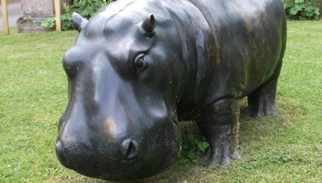 The 6.5-foot goliath statue, weighing at a whopping 1,500 pound was reported stolen on Friday. (Photo: Facebook/kentpolice) The 6.5-foot goliath statue, weighing at a whopping 1,500 pound was reported stolen on Friday. (Photo: Facebook/kentpolice)
