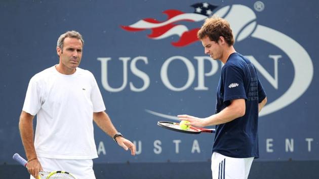 Andy Murray (right) with coach Alex Corretja during a practice session. (Action Images) Andy Murray (right) with coach Alex Corretja during a practice session. (Action Images)