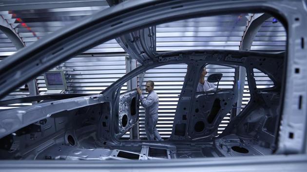 Macan SUV production as Porsche AG plans for $6.8 billion profit by 2025. (Bloomberg) Macan SUV production as Porsche AG plans for $6.8 billion profit by 2025. (Bloomberg)