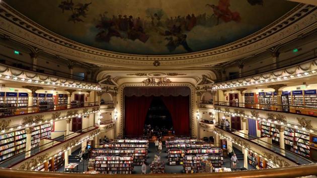 By 1924, Glücksmann was also running a radio station out of the upper section of the 1,050 seater building and an interest in cinema led him to covert the live theatre into the most opulent cinema experience in Buenos Aires. (Marcos Brindicci / REUTERS) By 1924, Glücksmann was also running a radio station out of the upper section of the 1,050 seater building and an interest in cinema led him to covert the live theatre into the most opulent cinema experience in Buenos Aires. (Marcos Brindicci / REUTERS)