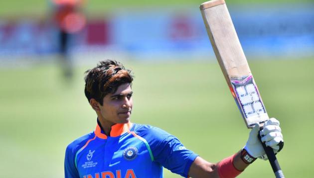 India's Shubman Gill celebrates 100 runs during the U19 semi-final cricket World Cup match between India and Pakistan at Hagley Oval in Christchurch on January 30, 2018. (Photo by Marty MELVILLE / AFP) (AFP) India's Shubman Gill celebrates 100 runs during the U19 semi-final cricket World Cup match between India and Pakistan at Hagley Oval in Christchurch on January 30, 2018. (Photo by Marty MELVILLE / AFP) (AFP)