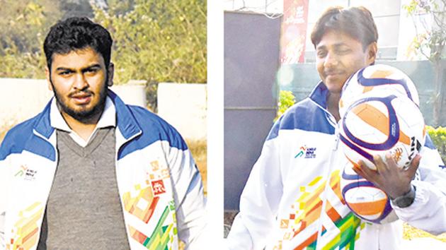Volunteers Kapil Mishra (left) and Mihir Ghare at Flame University (SANKET WANKHADE/HT PHOTO) Volunteers Kapil Mishra (left) and Mihir Ghare at Flame University (SANKET WANKHADE/HT PHOTO)