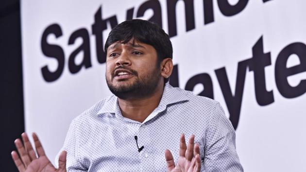 The Delhi Police Monday filed its chargesheet in a court against former Jawaharlal Nehru University Students’ Union (JNUSU) president Kanhaiya Kumar in a sedition case lodged in 2016.(Anshuman Poyrekar/HT Photo) The Delhi Police Monday filed its chargesheet in a court against former Jawaharlal Nehru University Students’ Union (JNUSU) president Kanhaiya Kumar in a sedition case lodged in 2016.(Anshuman Poyrekar/HT Photo)