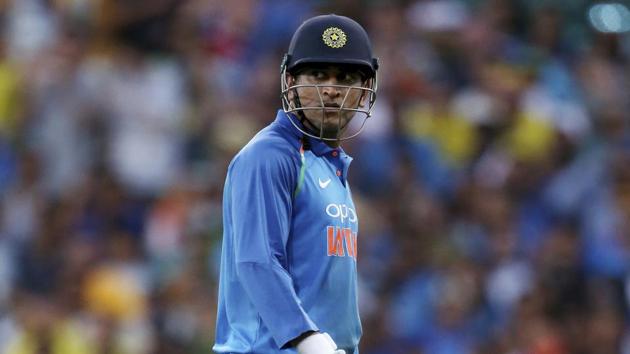 India's M.S. Dhoni walks off after losing his wicket to Australia's Jason Behrendorff during their one day international cricket match in Sydney, Saturday, Jan. 12, 2019(AP) India's M.S. Dhoni walks off after losing his wicket to Australia's Jason Behrendorff during their one day international cricket match in Sydney, Saturday, Jan. 12, 2019(AP)