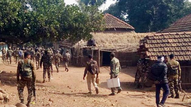 Security force carry out search operations after the encounter. (HT Photo) Security force carry out search operations after the encounter. (HT Photo)