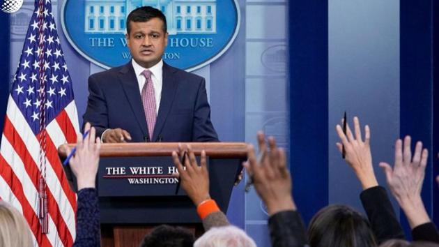 Raj Shah, an Indian-origin top spokesman in the White House press office, has left US President Donald Trump’s administration to join an arm of a lobbying firm.(AFP)