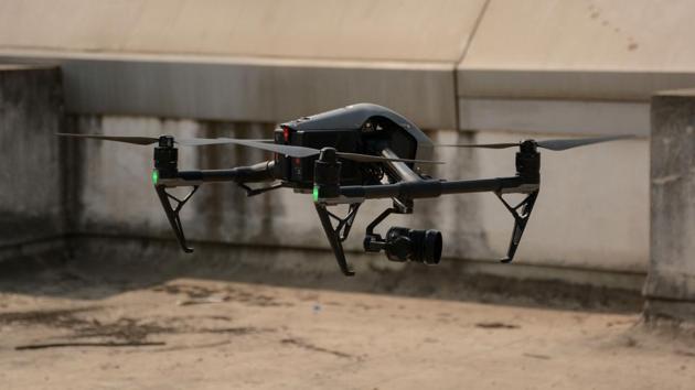 Drone camera techniques used for the first time at Khelo India Youth Games 2019 at Shree Shiv Chhatrapati Sports Complex Balewadi in Pune, India, on January 11.(Milind Saurkar/HT Photo)