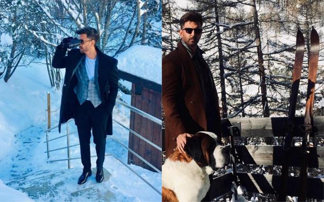 Hrithik Roshan poses for the camera in Switzerland.(Instagram)