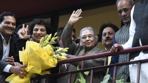 Sheila Dikshit took over as the chief of the Congress’s Delhi unit on Wednesday. The party is banking on the three-time chief minister to revive its hopes in the national capital in 2019 Lok Sabha polls. (Arvind Yadav/HT PHOTO) Sheila Dikshit took over as the chief of the Congress’s Delhi unit on Wednesday. The party is banking on the three-time chief minister to revive its hopes in the national capital in 2019 Lok Sabha polls. (Arvind Yadav/HT PHOTO)