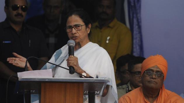 West Bengal chief minister Mamata Banerjee said the January 19 mega opposition rally in Kolkata would sound the “death knell” for the BJP in the Lok Sabha elections and regional parties would be the deciding factor.(Samir Jana/HT Photo)