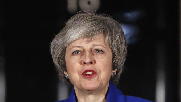 British Prime Minister Theresa May speaks outside 10 Downing street in London on January 16.(AP Photo)