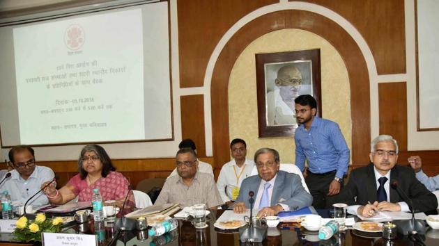 The northeastern states need to be more dependent on their own resources in future and these states including Tripura should attract private capital, said 15th Finance Commission chairman Nanda Kishore Singh on Thursday. (HT PHOTO) The northeastern states need to be more dependent on their own resources in future and these states including Tripura should attract private capital, said 15th Finance Commission chairman Nanda Kishore Singh on Thursday. (HT PHOTO)