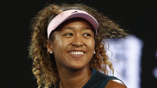 Japan's Naomi Osaka celebrates after winning the match against Slovenia's Tamara Zidansek(REUTERS) Japan's Naomi Osaka celebrates after winning the match against Slovenia's Tamara Zidansek(REUTERS)