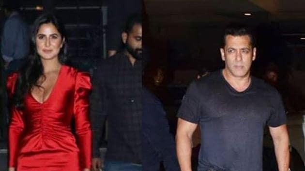 Katrina Kaif and Salman Khan ahead of Bharat teaser launch.