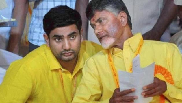 Andhra Pradesh chief minister N Chandrababu Naidu’s son and state IT minister Nara Lokesh will lead a delegation of officials and industrialists to the World Economic Forum at Davos in Switzerland.(PTI)