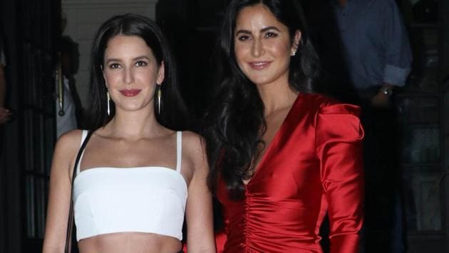 Katrina and Isabelle Kaif at Bharat’s teaser launch(Viral Bhayani)