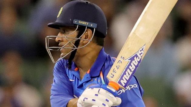 MS Dhoni in action during the third one-day international match between Australia and India.(REUTERS)