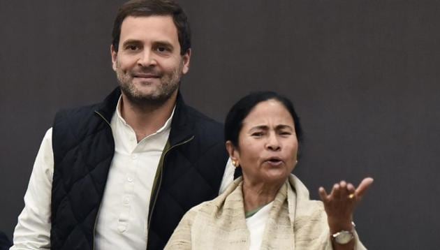 Rahul Gandhi’s letter to Mamata Banerjee extending support to the TMC rally in Bengal comes after the Congress’s apparent setback in forming an alliance with SP and BSP in Uttar Pradesh. (Photo by Sanjeev Verma/ Hindustan Times)(Sanjeev Verma/HT PHOTO)