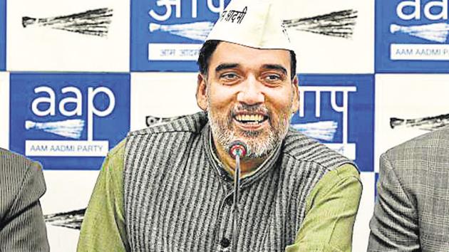 No alliance with Congress, AAP will contest all Lok Sabha seats in Punjab, Haryana and Delhi, party leader Gopal Rai said on Friday. (Biplov Bhuyan/HT PHOTO) No alliance with Congress, AAP will contest all Lok Sabha seats in Punjab, Haryana and Delhi, party leader Gopal Rai said on Friday. (Biplov Bhuyan/HT PHOTO)
